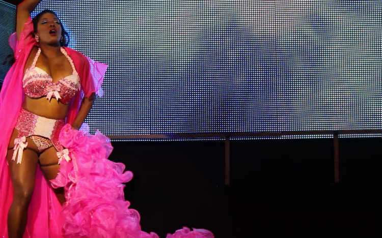 Perle Noire performs at Bella Blue's "Risq" show at Harrah's New Orleans Casino. (Photo by David Lee Simmons